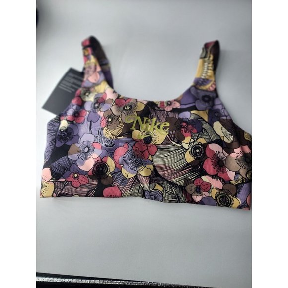Nike Womens Multicolor Iron Stone Floral-Print Dri-FIT Padded Sports Bra Size S - Picture 5 of 11